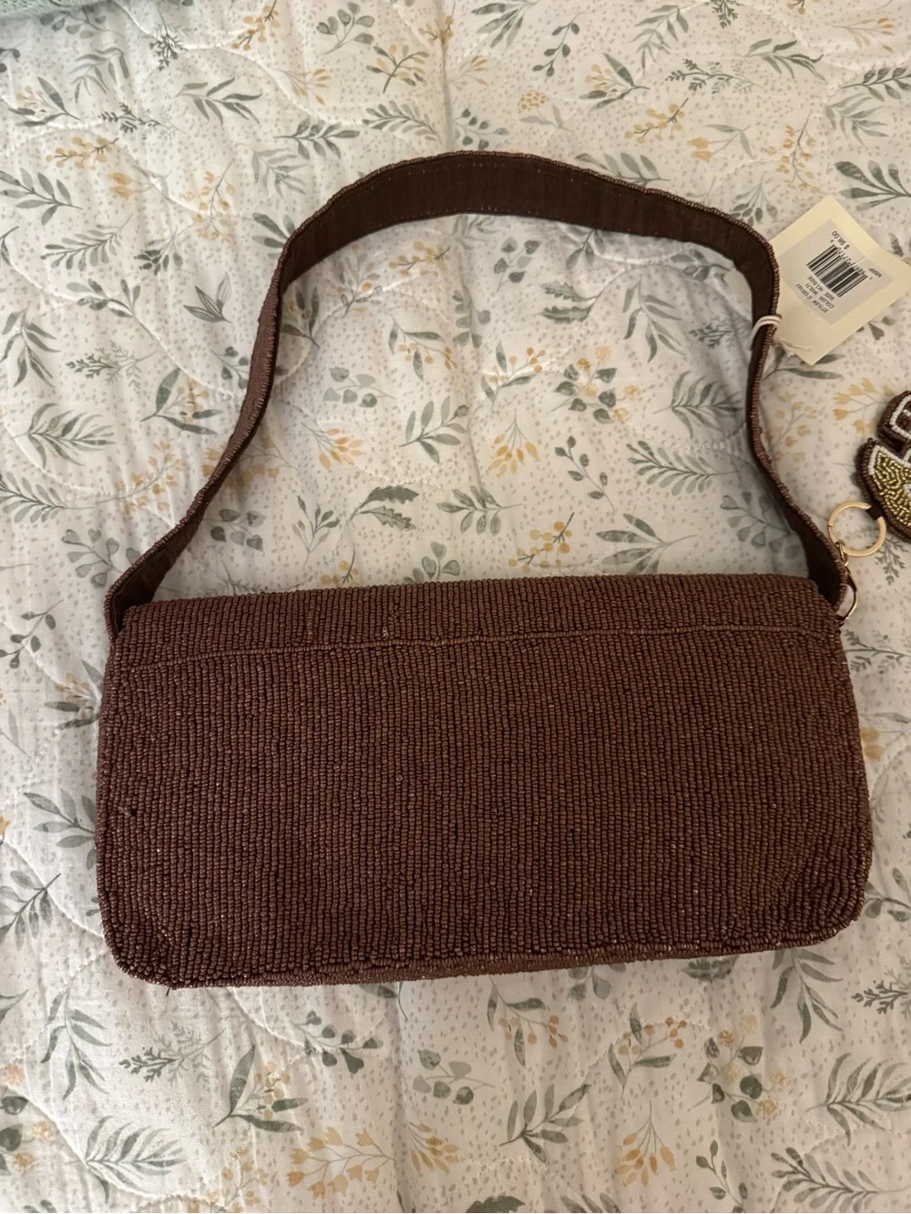 Viral Fall Brown Football Beaded Shoulder Bag